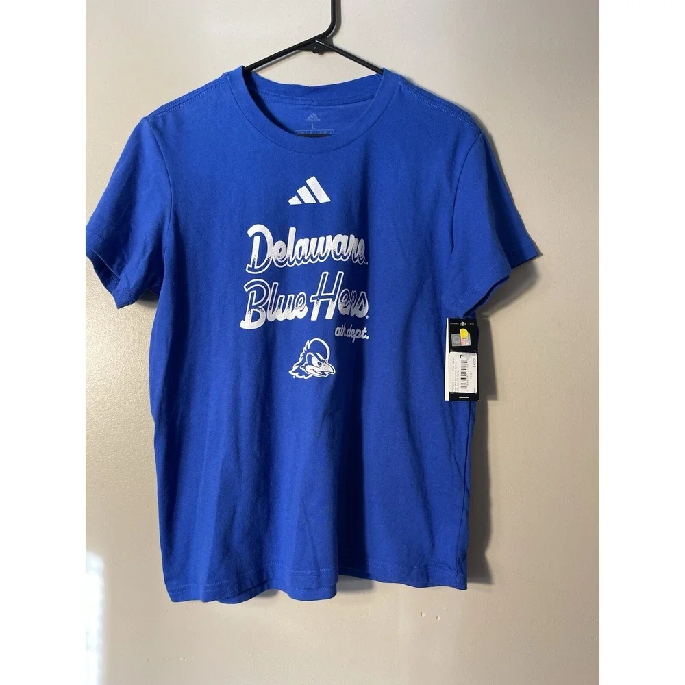 adidas Women's Delaware Fightin' Blue Hens Blue Amplifier T-Shirt Size XL